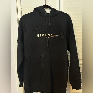 black hoodie, in very good condition.  golden inscription.